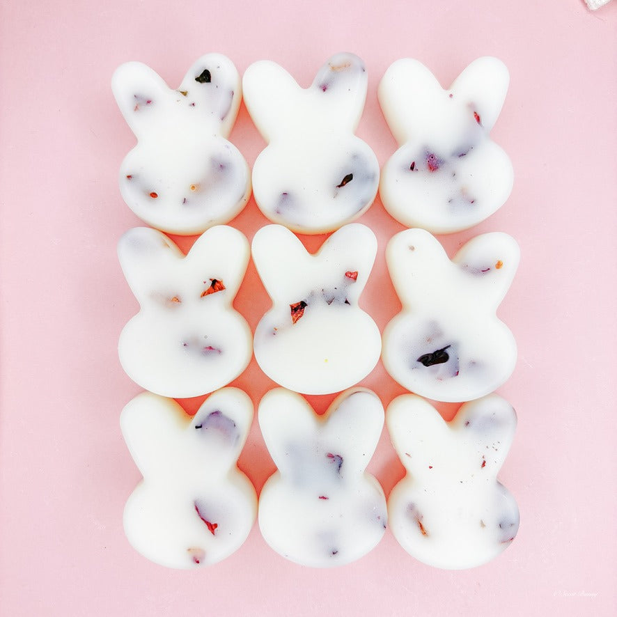 Bunny Blooms home fragrance – Floral citrus and rose wax melts – Handmade serene scent

