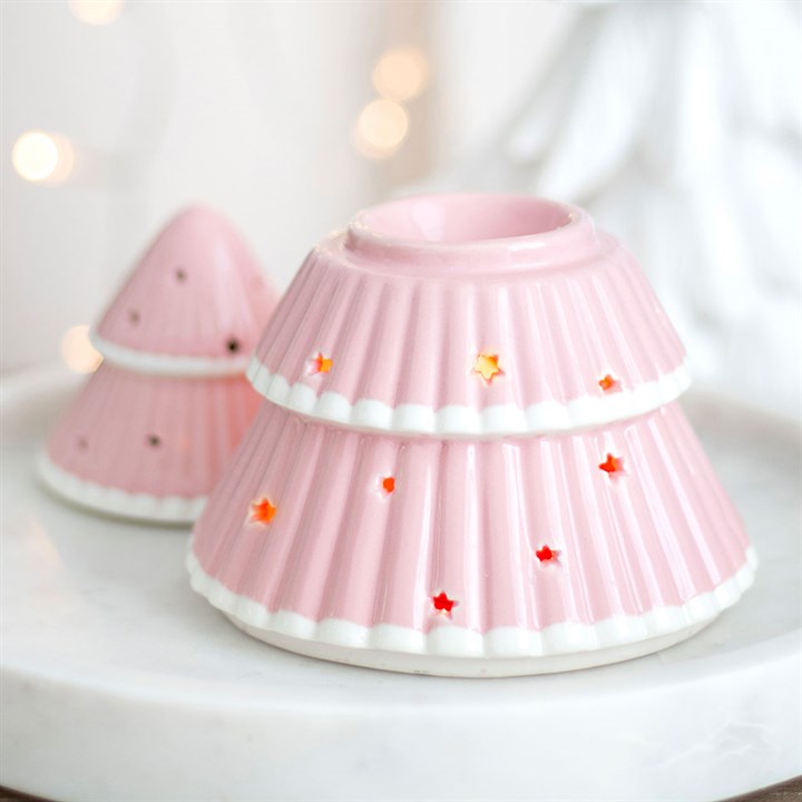 Adorable ceramic Christmas tree wax melt warmer by Scent Bunny, handmade Belfast​

Twinkly pink dolomite warmer for holiday fragrance by Scent Bunny, handmade Belfast