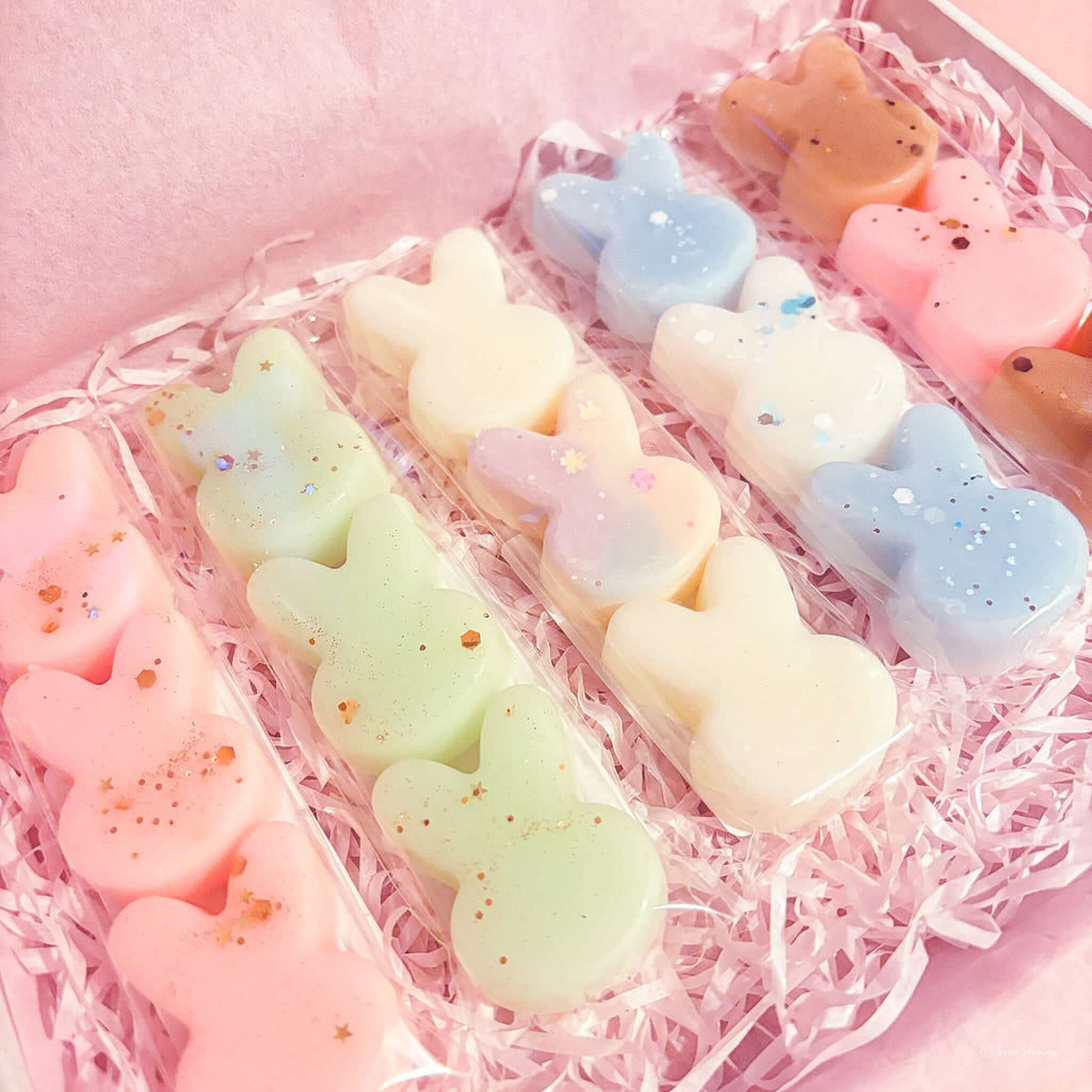 Drift into dreamland with Jammy Time Bunny Wax Melts—a calming blend of baby freesia, lavender, and sweet pea for a peaceful, cozy home.