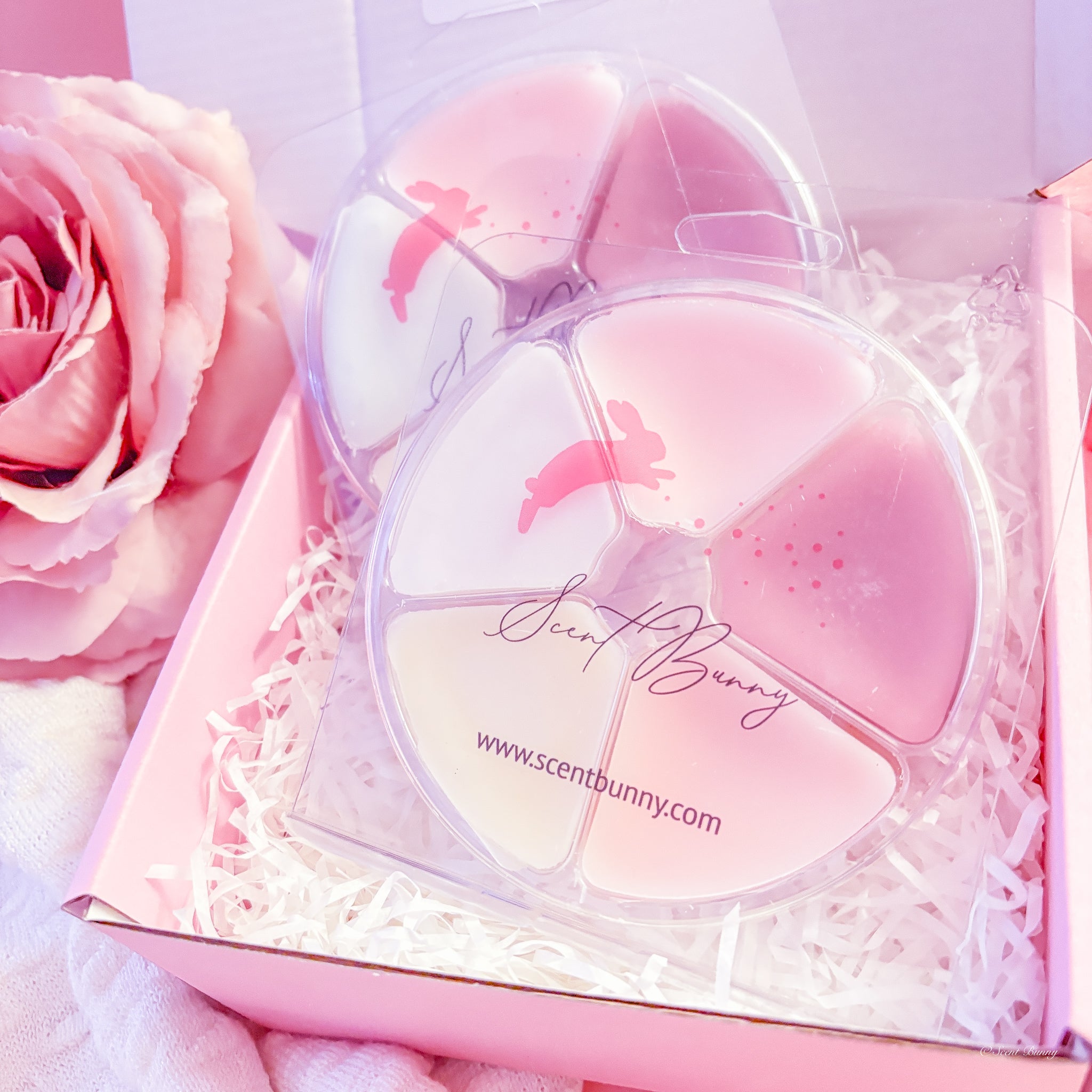 Fruity Favourites Wax Melt Collection – 5 luxury Scent Bunny melts (100g) with Blossom, Watermelon, Pineapple, Blackcurrant & Orchard for juicy homes!