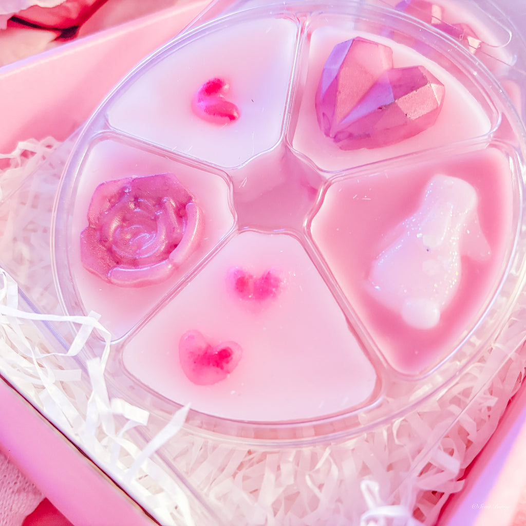 Elegant modern fragrance wax melt mini box by Scent Bunny